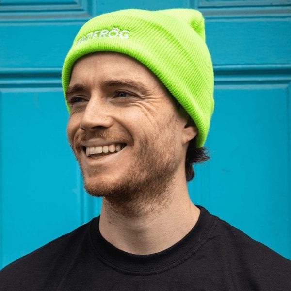 Fluorescent Green Beanie FATFROG