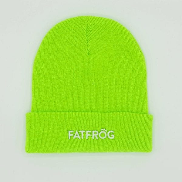 Fluorescent Green Beanie FATFROG