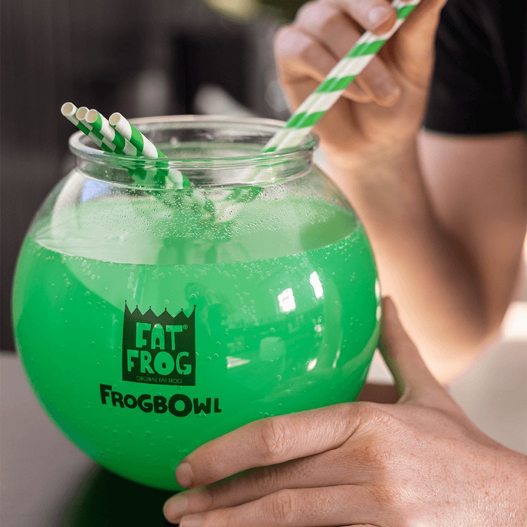 Green Fishbowl Drinking FATFROG